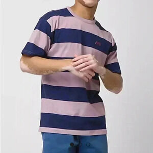 VANS Men’s Seasonal Color Stripe Crew Neck Shirt - Size S